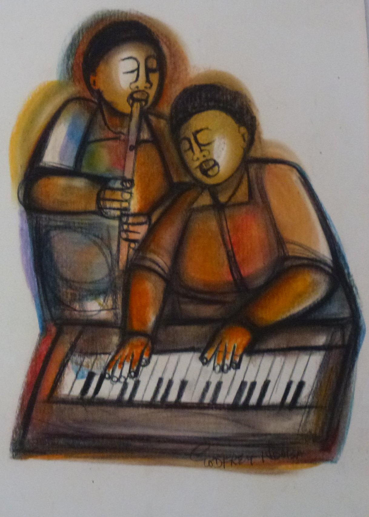 Flute And Organ Player