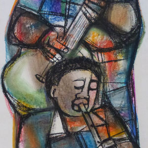 Guitar and Flute Players 1