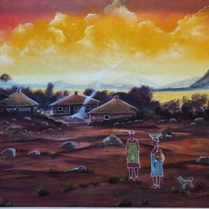 Sunset in My Village by Moyo, Peter