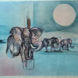 Elephants by Night by Jiyane, Mvemve