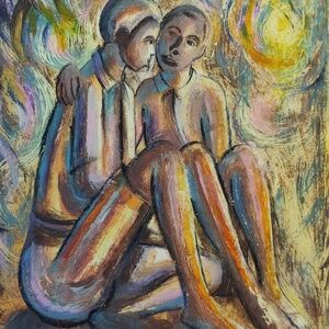 Lovers at Night by Baqwa, Basil