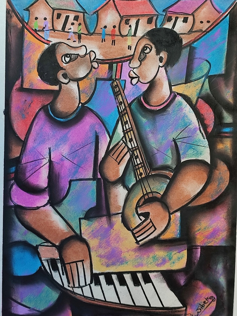 Musicians in Township ( Keyboard & Banjo )